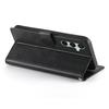 For Samsung Galaxy S24 FE Case Stand Wallet Calf Texture PU Leather Flip Phone Cover with Wrist Strap