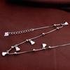 925 Silver Korean-Style Heart Anklet - Simple, Sweet, Fashion Jewelry for Women & Girls