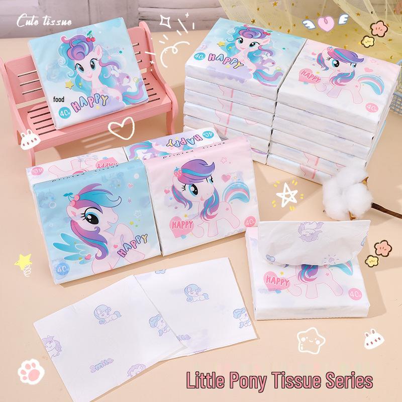 Stylish Portable Pocket Tissue Pack - 40 Sheets of Printed Facial Tissue