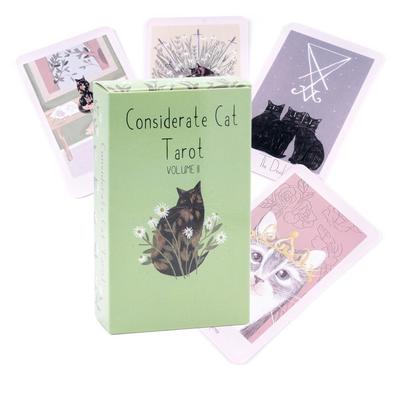 10.3*6cm Tarô de gato atencioso 78 peças cartas Um baralho de tarô com tema de gato caprichoso inspirado nas histórias de gatos de resgate