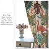 Bohemian Flamingo Vorhänge Boho Vintage Ethnisch Tropische Vögel Design Fensterdekoration Wohnzimmer Weinrot Hu Vorhang mit Verdunkelung Polyester Perfekt