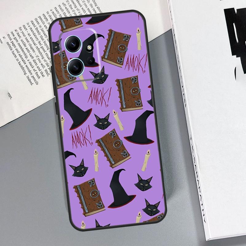Witch Black Cat Case For Xiaomi Redmi Note 13 11 10 12 14 15 Pro Plus Cover For Redmi 15 15C 14C 10C 13C 12C