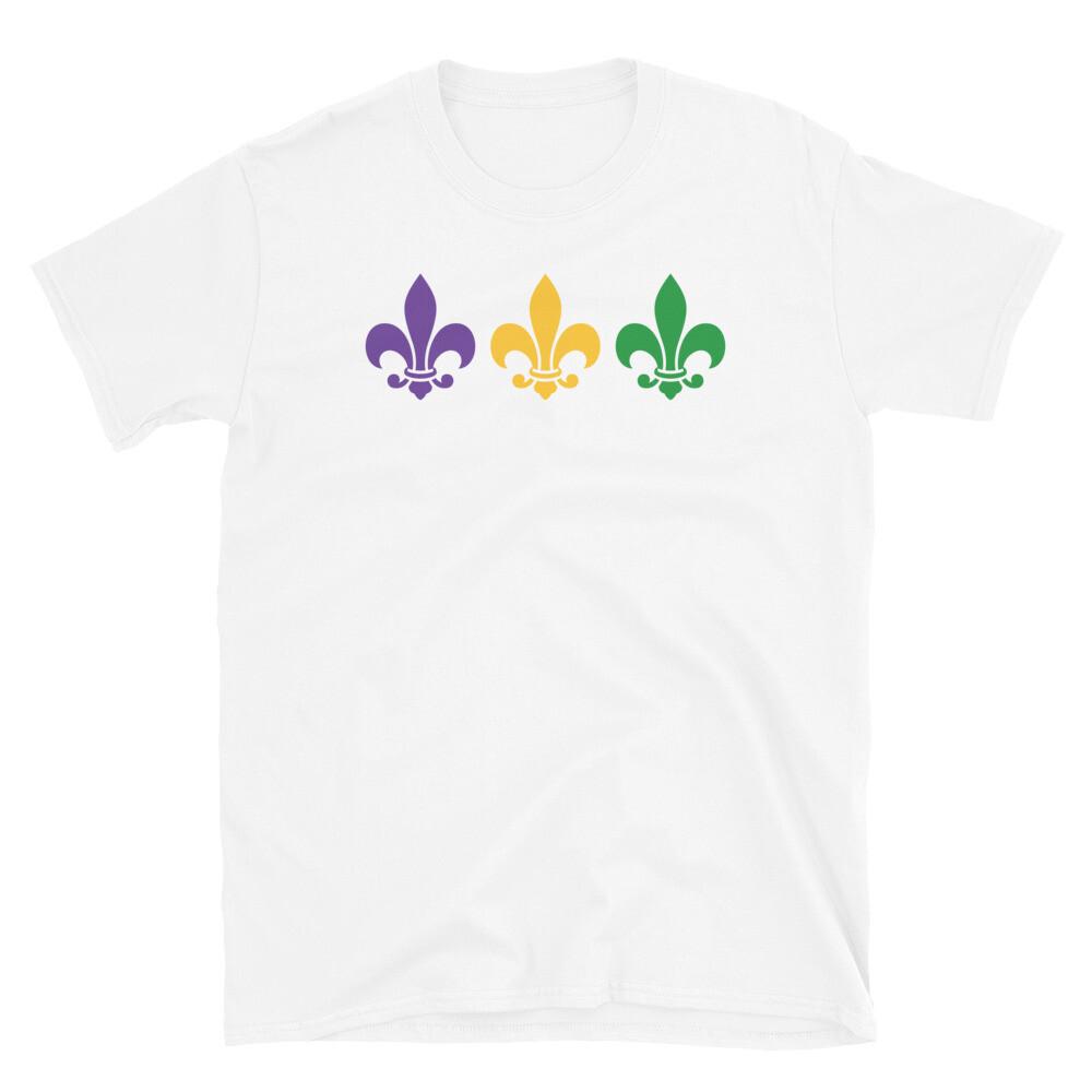 

Fleur-de-lis Mardi Gras New Orleans Fat Tuesday Short-Sleeve Unisex T-Shirt M