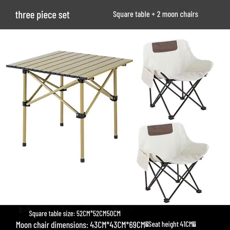Portable Outdoor Folding Table and Chair Set for Picnics and Camping