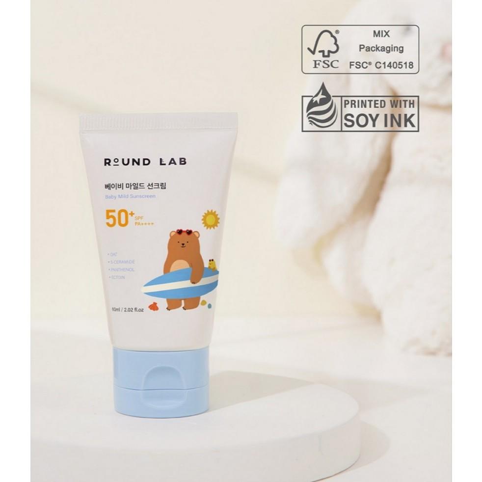 ROUND LAB  Baby Mild Sunscreen, 60ml (SPF 50+ PA++++)