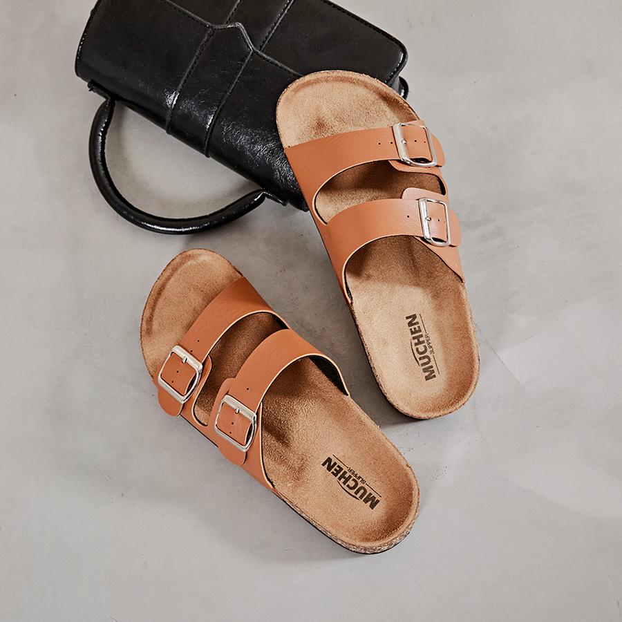 Men's Summer Cork Slippers 2025 - Thick Sole, Wear-Resistant, Birkenstock Style Beach Sandals