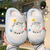 Cartoon Women Home Slippers Plush Warm Thick Bottom Slides Cute Soft Non-slip Slippers Indoor Outdoor Men Casual Slippers