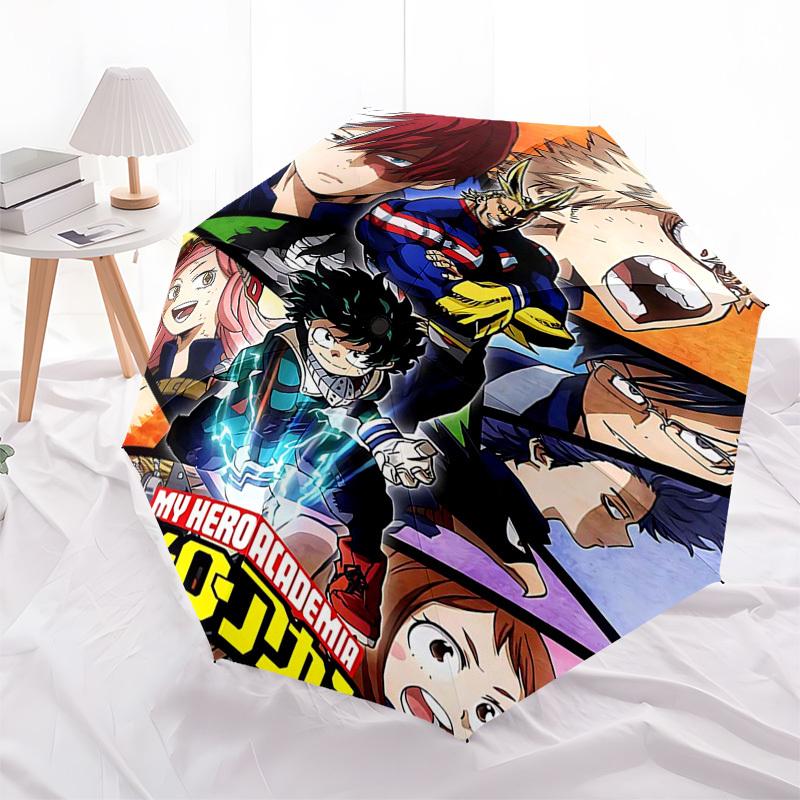 

1pc My Hero Academia Automatic Folding Umbrella, Portable 3-Fold Design, 8-Bone Iron Frame Outdoor Umbrella, Ideal Gift for Fans, Travelers, Everyday