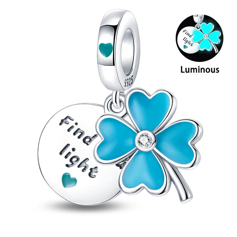 Charm Bead Components Compatible With Pan Copper Metal Firefly Ocean Star Butterfly Glowing Changing Color Trendy Authentic Original Bracelets Do It
