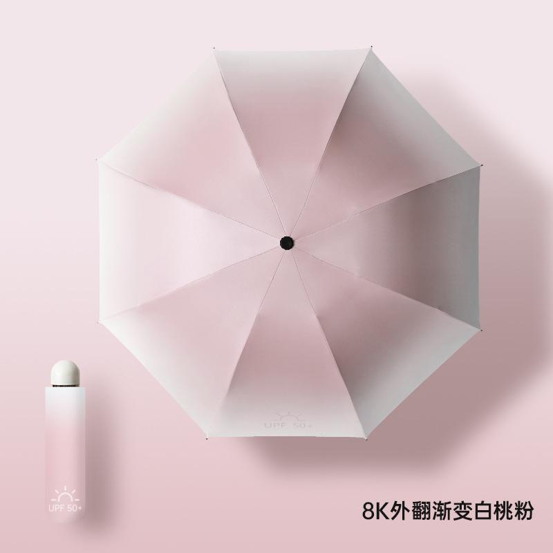 Gradual change sun umbrella high value automatic umbrella men and women weather and rain sun umbrella sunscreen UV umbrella