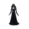 Daughter of Lady Dimitrescu Cosplay Costume Gothic Black Long Dress with Hood Vampire Bella Cassandra Halloween Medieval Costume