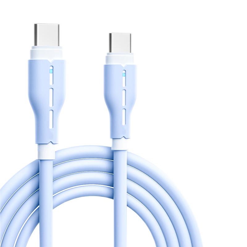120W Dual Type-C Fast Charging Cable for Apple 15/16, Huawei, Vivo, Oppo, Phones - 6A Charging Compatible.