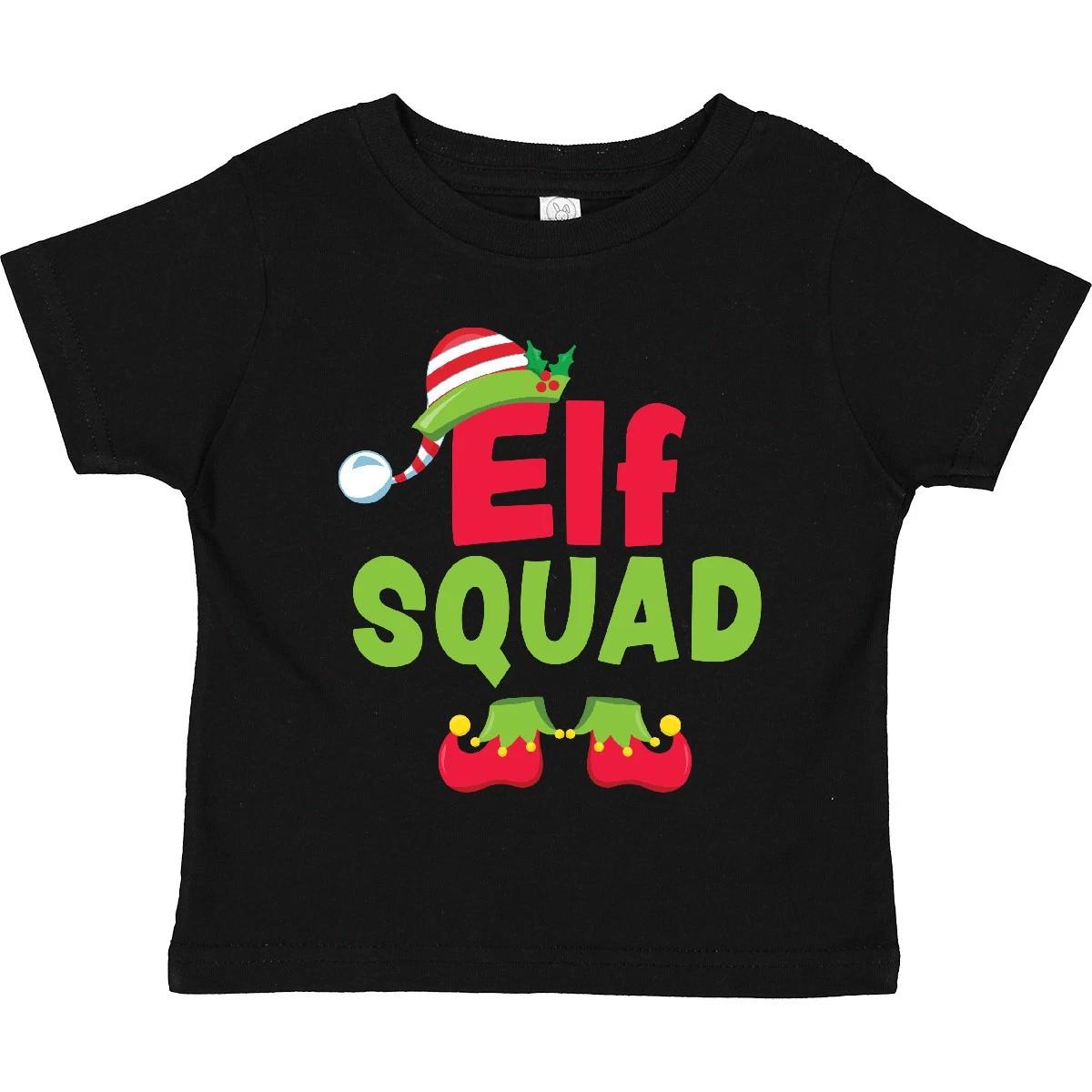 Inktastic Christmas Elf Squad Toddler T-Shirt Hat Shoes Merry Happy Cute Cold 100