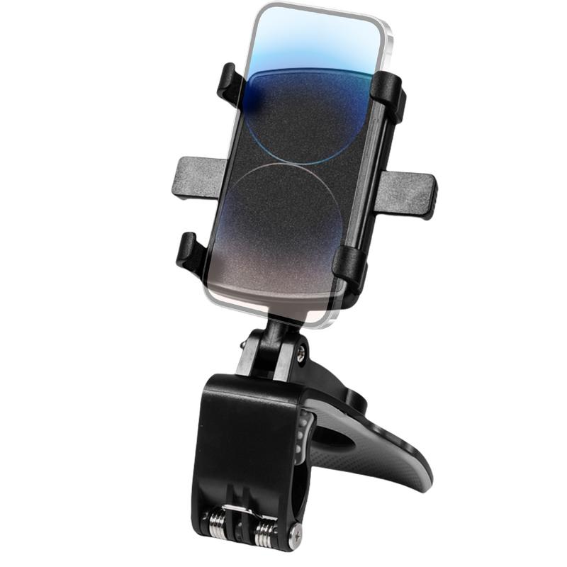 Car Mobile Phone Stand Auto Mobile Phone Bracket Matte Texture Car Phone Stand For Sun Visor Rearview Mirror Home Dashboard чёрный