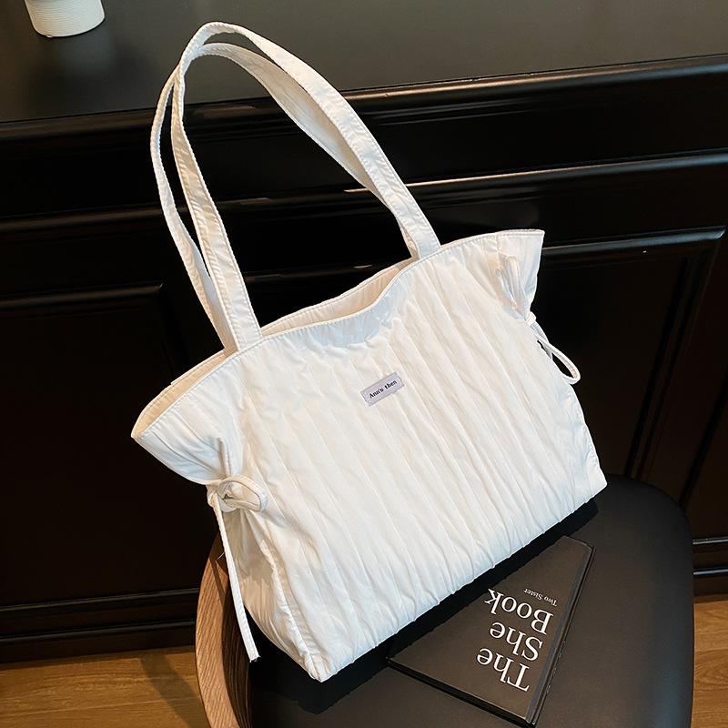 

Повседневная сумка-тоут, простая индивидуальность и большая вместимость, модная женская летняя сумка-мессенджер для поездок на работу в ленивом стиле для женщин белый