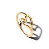 Heart-shaped Butterfly Flower Ring, Suitable for European Women's Exquisite Charm Jewelry Gifts