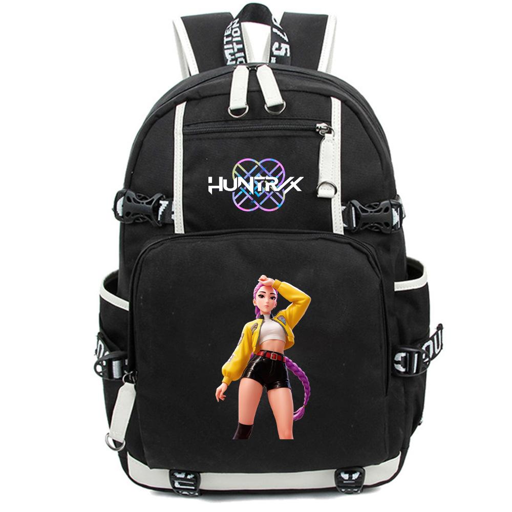 Cartoon K-Pop Demon Hunters Backpack Large Capacity Bookbag Laptop Unisex Student Boy Girl School Bag Large Capacity Travel Outdoor Bag
