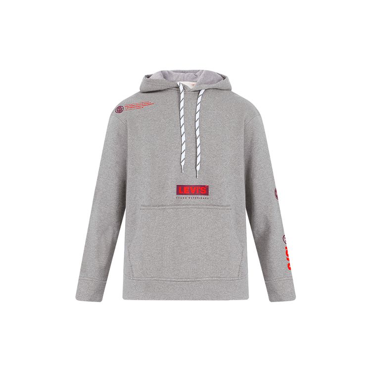 

Худи Levis с логотипом в стиле колор-блок, свободного кроя, флисовое, мужское, серое 38479-0090 L