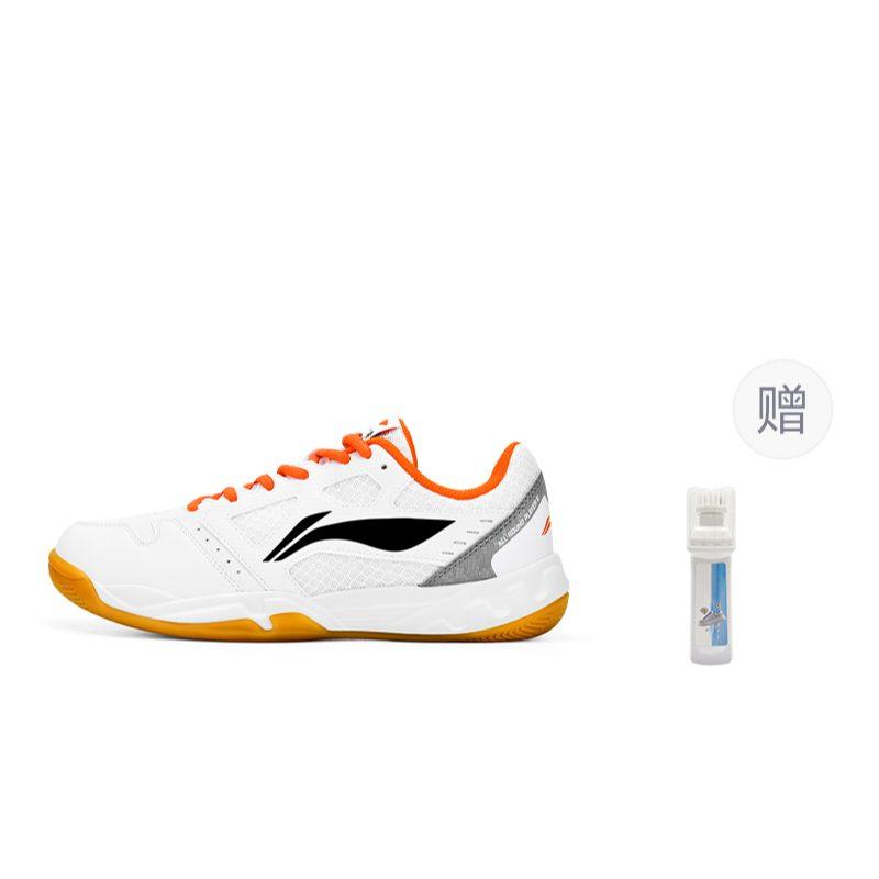 Li Ning Light Feather Abriebfeste Low-Top Badminton-Schuhe Unisex Weiß Schwarz AYTT023-3