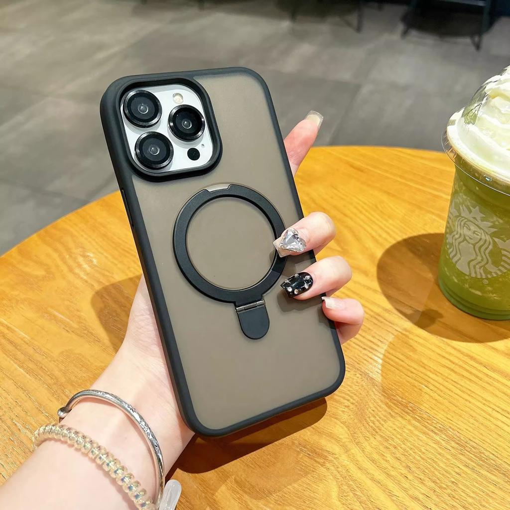 Applicable To Apple 17promax Mobile Phone Case 16 Bracket Matte Magnetic Suction IPhone 14 with Lens Film 15 Protective Cover