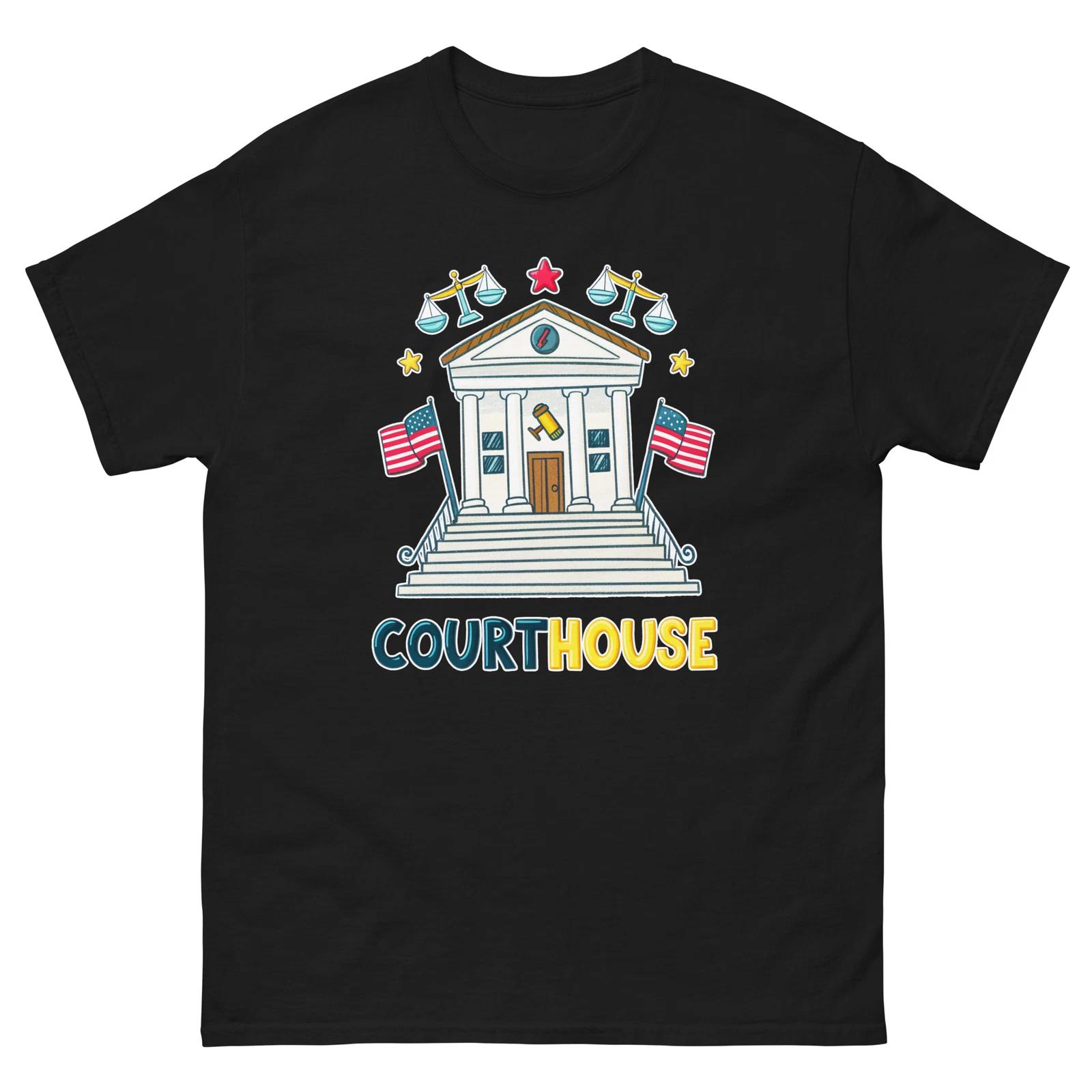Court House Everyday Location Building Place T-Shirt L