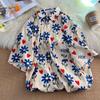 Hong Kong Style Vintage Sunflower Floral Shirt - Unisex Casual Short Sleeve