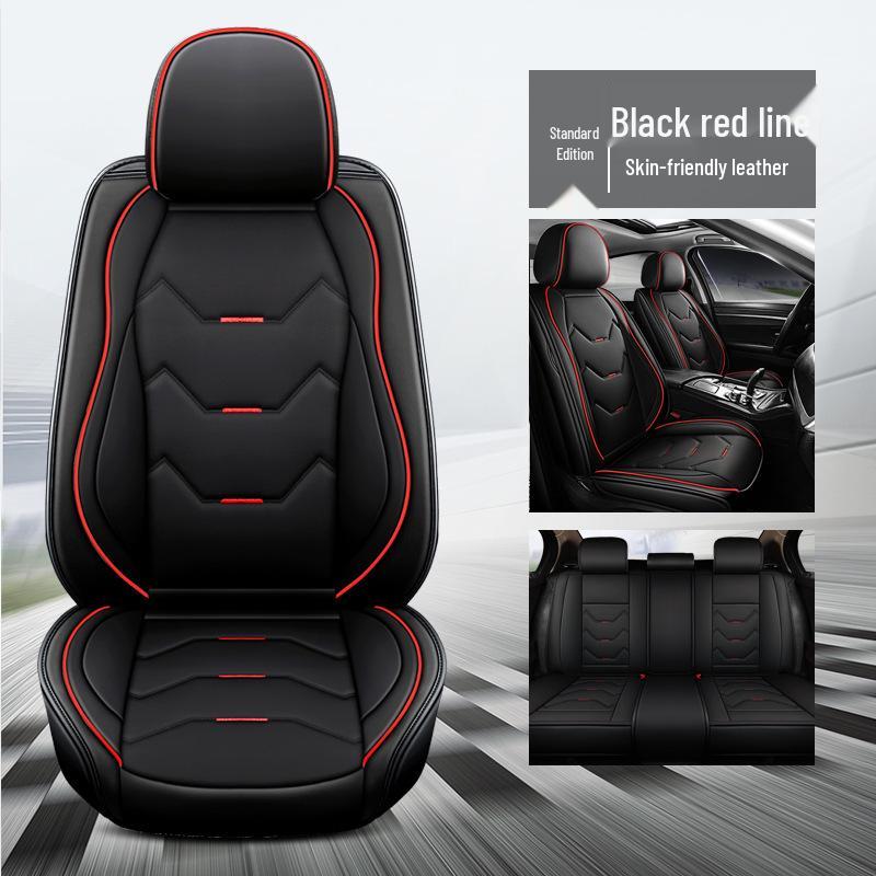 2022 Cartoon Mouse Leather Car Seat Covers - Universal, Four Seasons Full Wrap Set