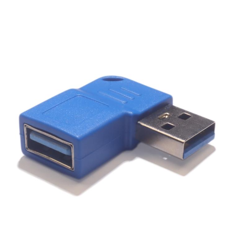 90 Degree Right Angle USB3.0 Male To Female Adapter Space Saving 5Gbps Extension Connector for Computer Printer Camera