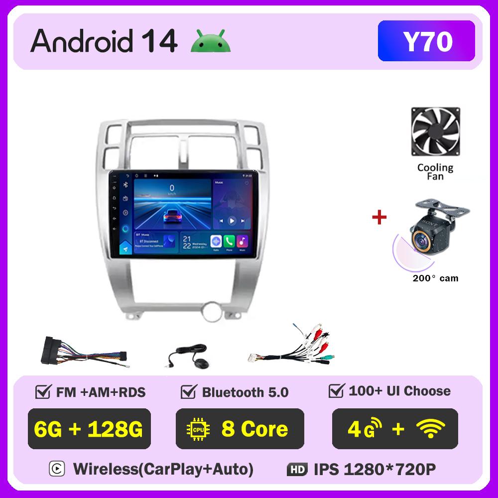 Car Radio Player Android 14 For Hyundai Tucson 1 2004 Carplay Auto Screen Wireless Android Auto Intelligent Car Systems 5G Wifi