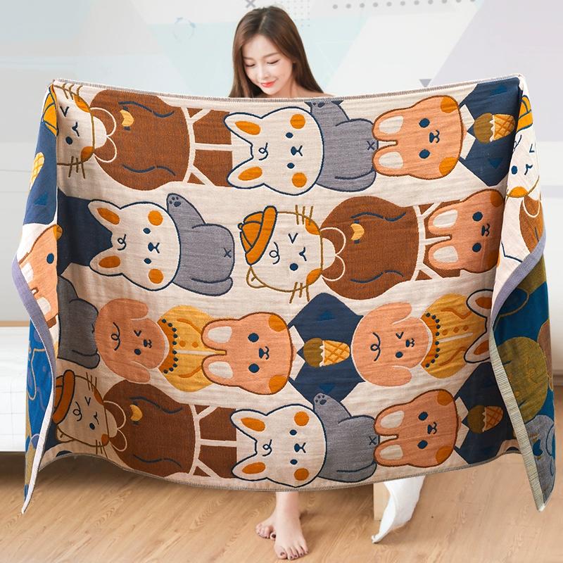 Pure Cotton Bath Towel - Four Layer Cotton Gauze Large Towel 70 X 140cm, Soft Absorbent for Bathing Shower