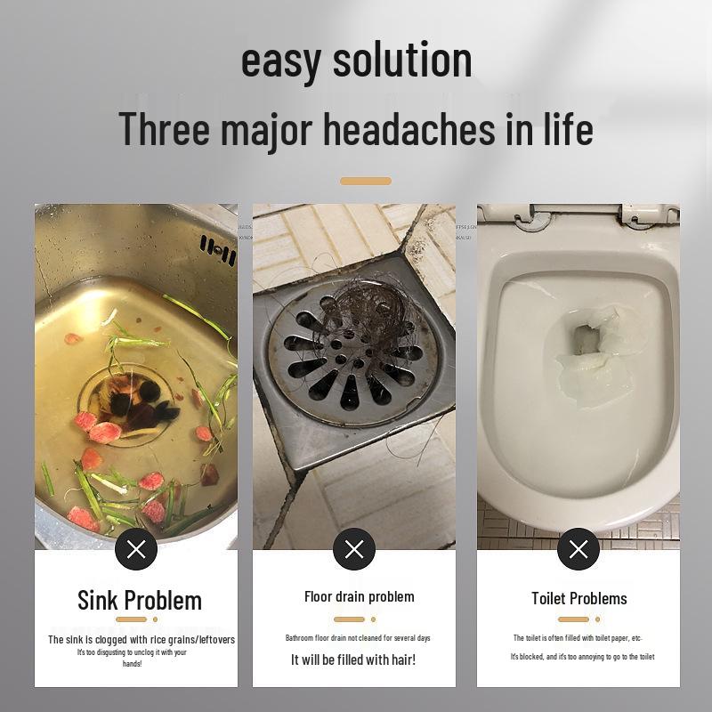 Powerful 280g Drain Unblocker & Cleaner: Dissolves Kitchen, Floor, and Toilet Clogs