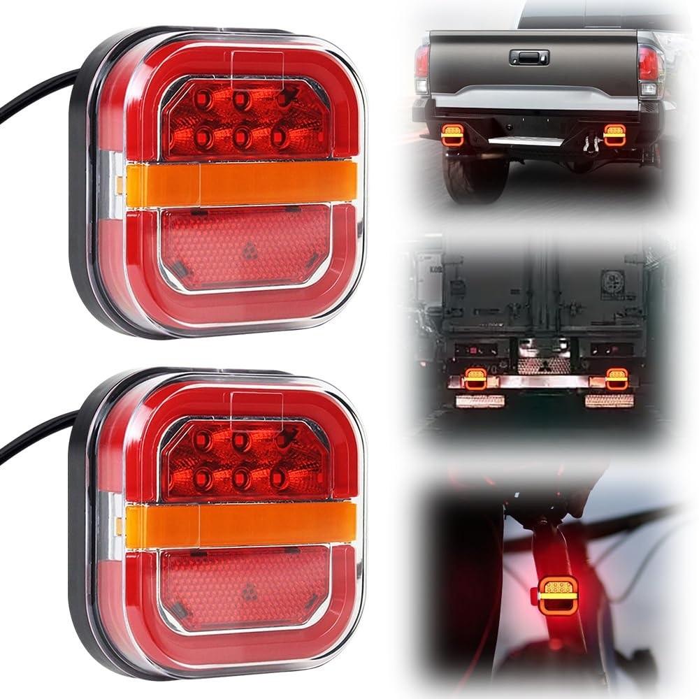 Square Wireless Trailer Lights Waterproof LED Trailers Rear Lights  Car Accessories