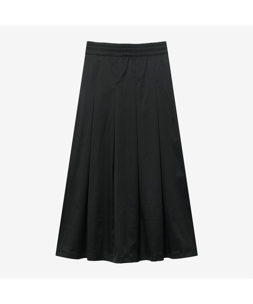 Noseupeiseu Nk6Nr31J Women'S Satin Flare Skirt Black