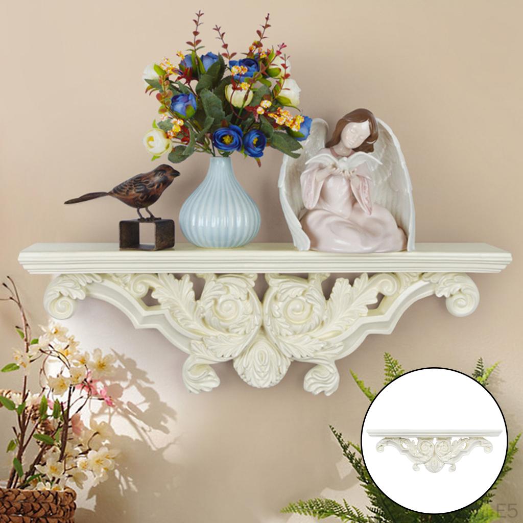 Decorative Floating Shelves Wall Mount Creative Resin Hollow Storage Shelf Bracket Living Room