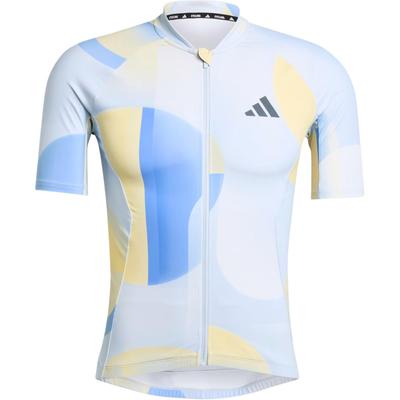 adidas Essentials Fw25 Lichtgewicht Dynamisch Patroon Gebreid Slim Fit Wielrenshirt Heren shirt JZ5499