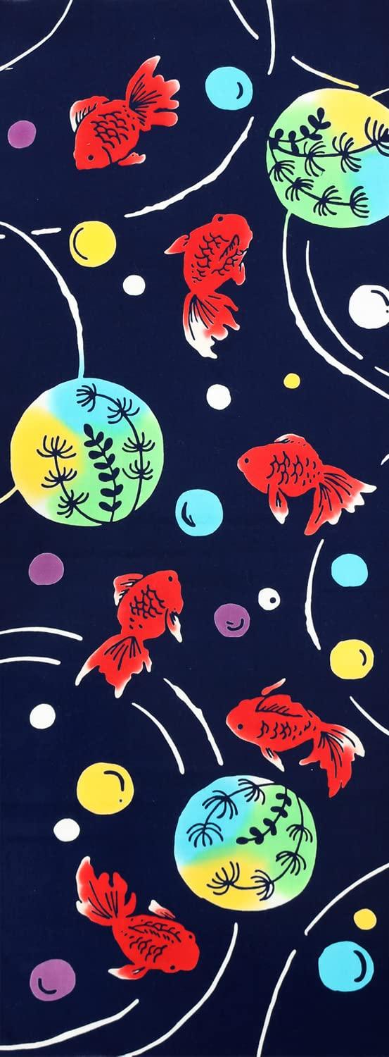 

KOMESICHI COLLECTION Airashika Japanese Goods Chusen Tenugui Summer 33 x 90cm Goldfish Ball