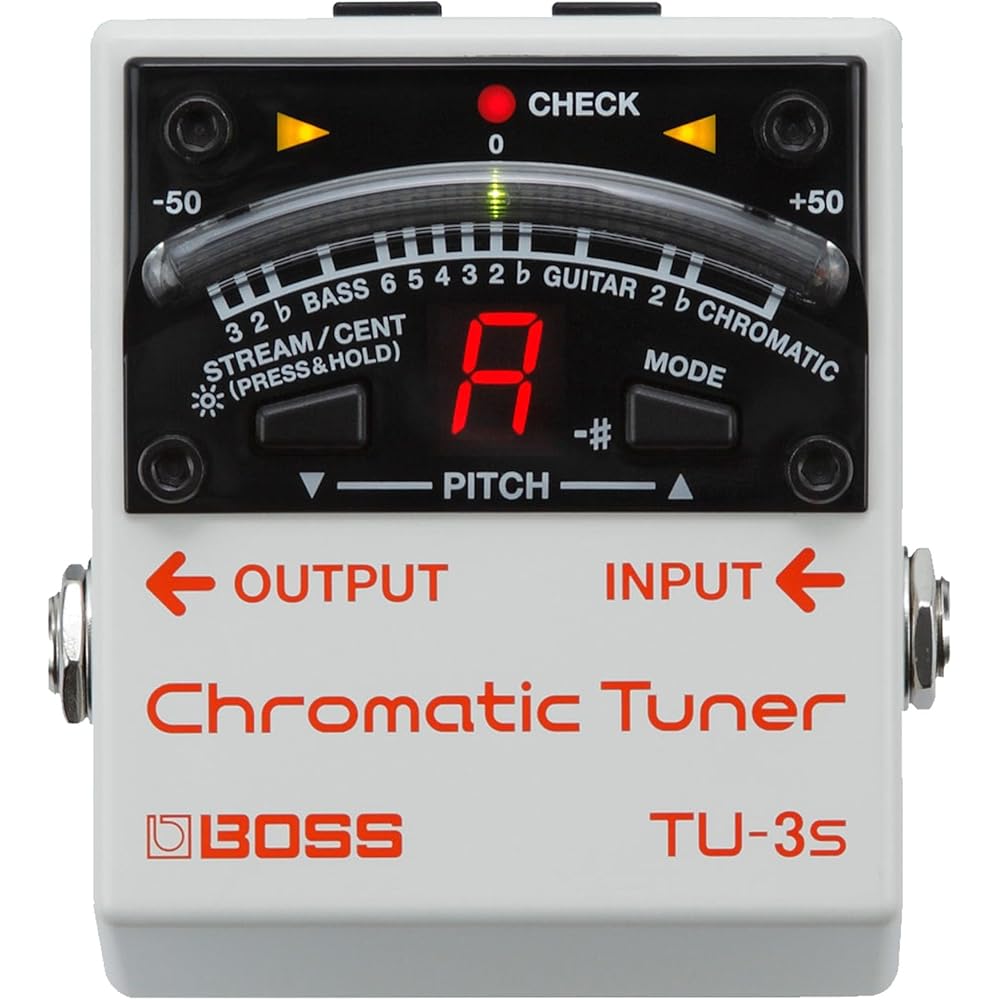 BOSS Compact Tuner TU-3S with Space-Saving Features and High Brightness Mode