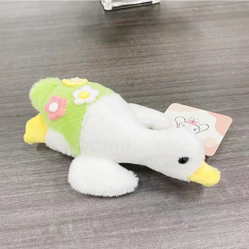 Goose Sweet Plush Stuffed Animal Keychain Colorful Pink Yellow Blue Soft Toy