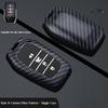 Abs Carbon Fiber Auto Key Fob Cover Case - Fit For Toyota Rav4, Camry, Highlander, Prado, Corolla, Crown (Remote Key Fob Compatible)
