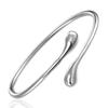 Elegant Silver Plated Water Drop Jewelry Set Featuring Bracelet Necklace Earrings And Ring