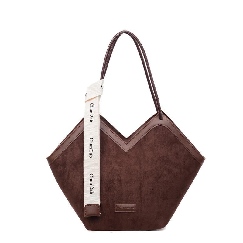 

Melaard Retro Chic Shoulder Tote - Versatile High-End Handbag with Unique Design кофейный