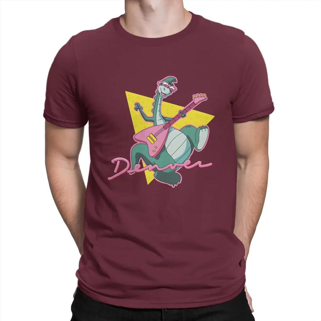 The Last Dinosaur T-Shirt Men Denver Vintage Cotton Tees Crew Neck Short Sleeve T Shirt Birthday Gift Clothes