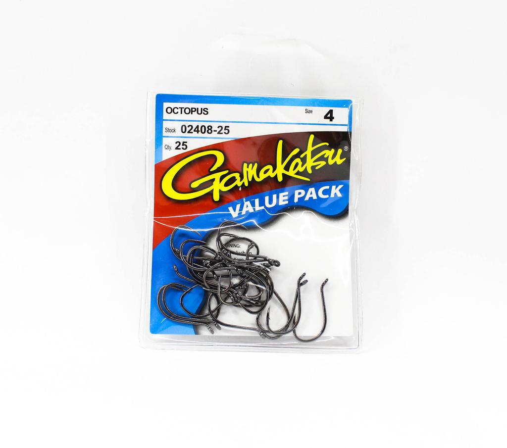Gamakatsu 02408 Octopus NSB Krok Størrelse 4 , 25 per pakke (6693)