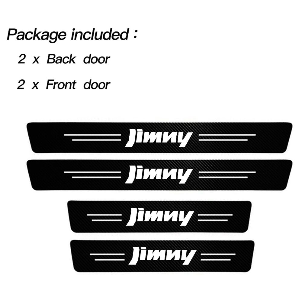 Car Door Sill Carbon Fiber Sticker Threshold Side Anti Scratch Tape Waterproof Decal for Suzuki Jimny Car Styling