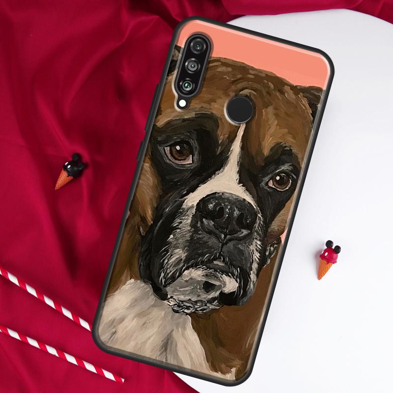 

Boxer Dog For Huawei Nova 9 SE 10 5T Y90 Y70 Y60 Y61 Y91 Y72 12i 12s 11i P60 Pro P20 P30 P40 Lite Case Huawei P20 Lite