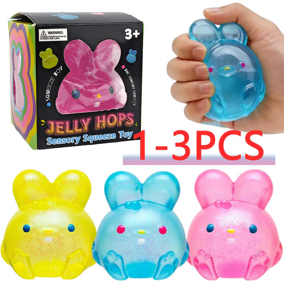 Schylling Needoh Sensory Fidget Stress Relief Squishy Toy Rabbit Anti-Anxiety Rabbit Squeeze Object For Focus ADHD Population