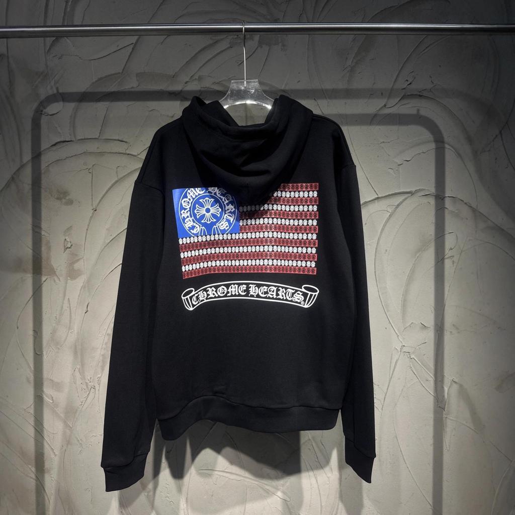 Cross-border Chrome Hearts 25SS Fall/Winter Printed Zipper Cardigan Unisex Casual Hoodie