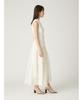 Metal Brooch Rib Knit Combination Flare Dress FWNO251081IVR0