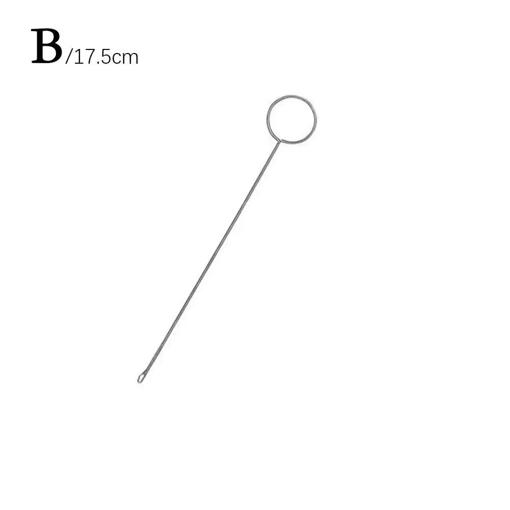 Sewing Loop Turner Hook Stainless Steel Loop Turner with Latch for Fabric Tube Belts Strips DIY Knitting Sewing Accessories
