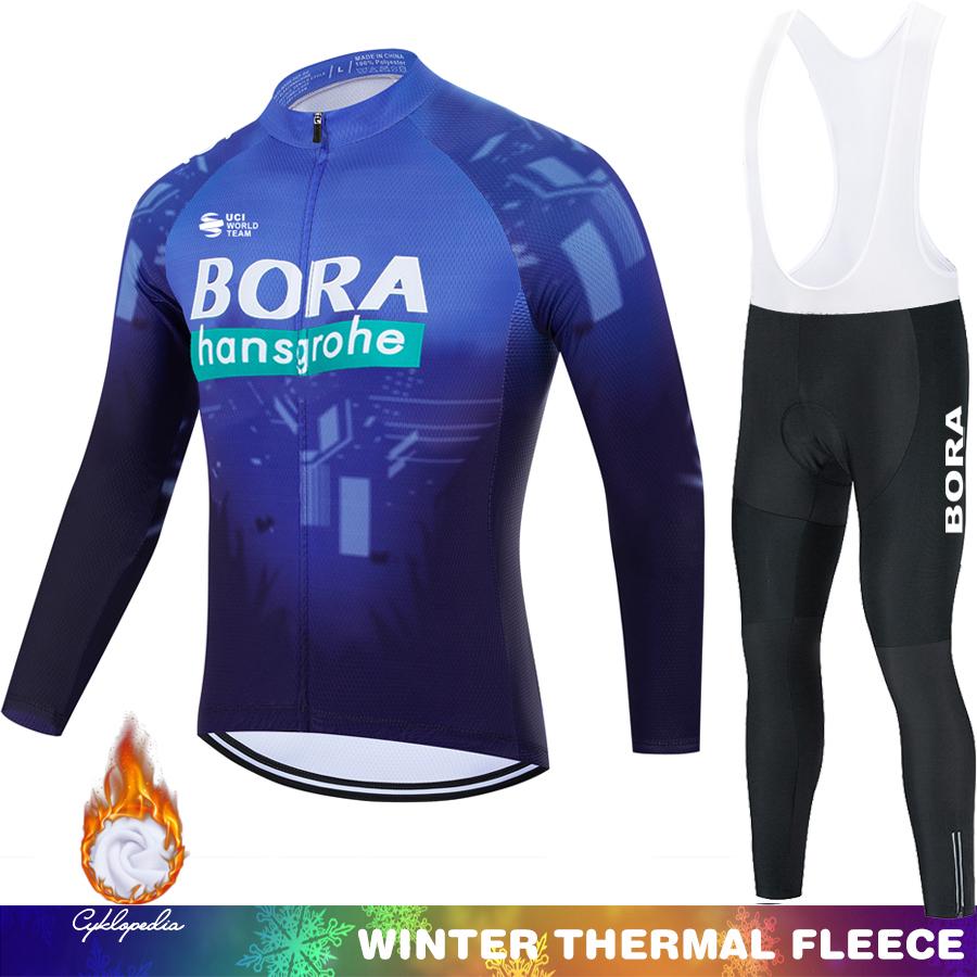 Men's2026 Winter Warm Cycling Clothing Set  Hermal Fleece Jersey UCI BORA Jumper Clothing Mountain Bikes Retro Mens Clothes Ciclismo Hombre Suit